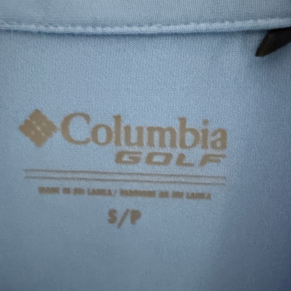 Columbia Omni-Wick Drive Polo Short Sleeve Golf Shirt Men’s small Light Blue - Picture 4 of 6
